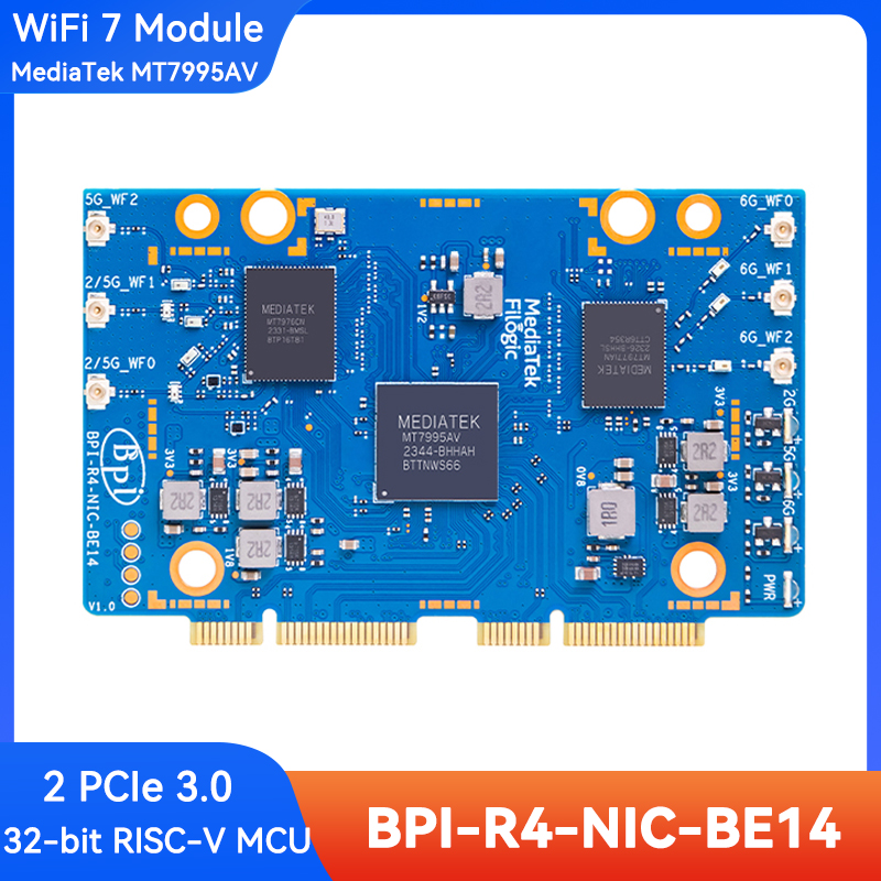 Bananapi Bpi R4 Wifi 7 - Modulo WiFi 7 Banana Pi BPI-R4-NIC-BE14